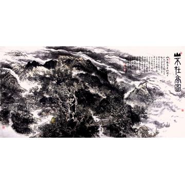 吴膺群国画山水山不在高图字画之家