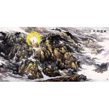 吴膺群国画山水西严祥光字画之家