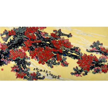 吴膺群国画花鸟丹龙傲长空字画之家
