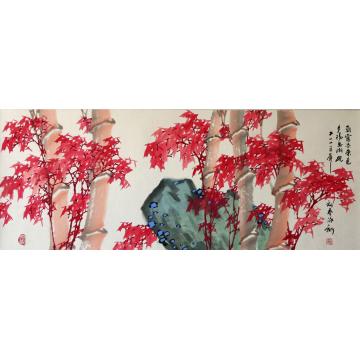 孙泳新国画花鸟朝霞字画之家