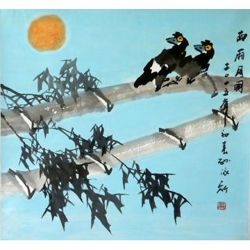 孙泳新国画花鸟西厢月明字画之家