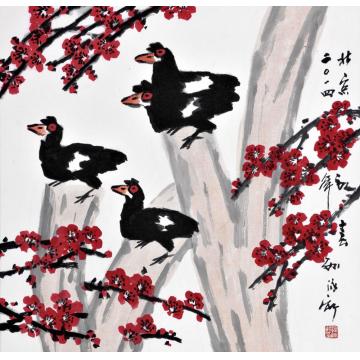 孙泳新国画花鸟北京初春字画之家