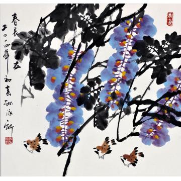 孙泳新国画花鸟春常在字画之家