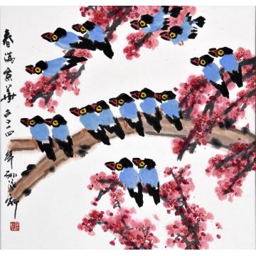 孙泳新国画花鸟春满京华字画之家