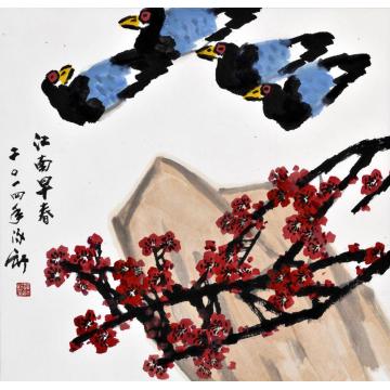 孙泳新国画花鸟江南早春字画之家