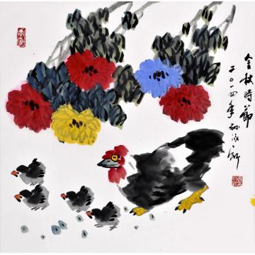 孙泳新国画花鸟金秋时节字画之家