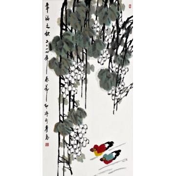 孙泳新国画花鸟幸福之秋字画之家