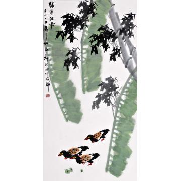 孙泳新国画花鸟绿色江南字画之家