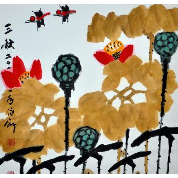 孙泳新国画花鸟三秋字画之家