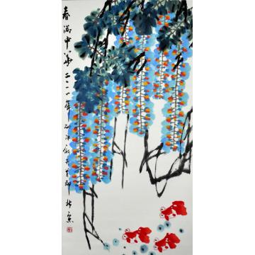 孙泳新国画花鸟春满中华字画之家