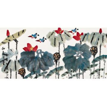 孙泳新国画花鸟和气满堂001字画之家