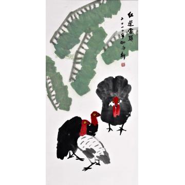 孙泳新国画花鸟红运当头字画之家