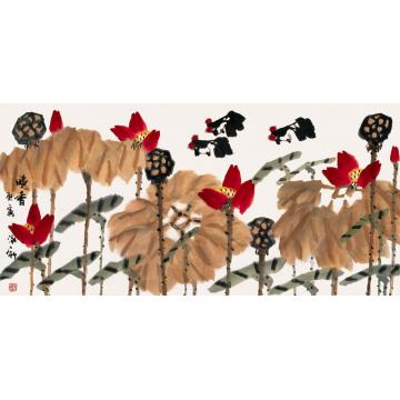 孙泳新国画花鸟晚香字画之家