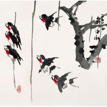 孙泳新国画花鸟无题字画之家
