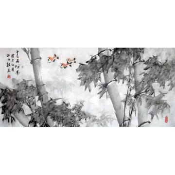 孙泳新国画花鸟春雨江南字画之家