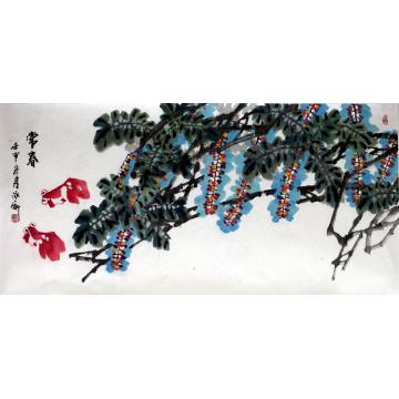 孙泳新国画花鸟赏春字画之家