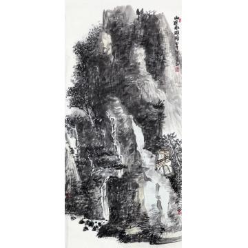 孙远利国画山水山近雨难暗字画之家
