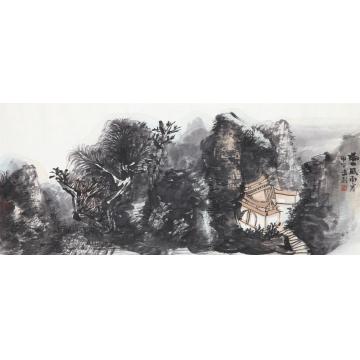 孙远利国画山水满山风雨寒字画之家