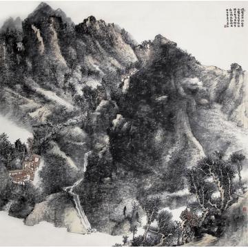 孙远利国画山水浮云不共此山齐字画之家