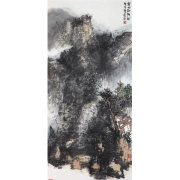 孙远利国画山水寒山斜阳秋字画之家