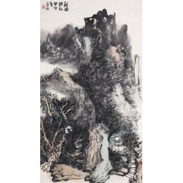孙远利国画山水秋晚烟林字画之家