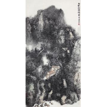 孙远利国画山水山近雨难暗字画之家