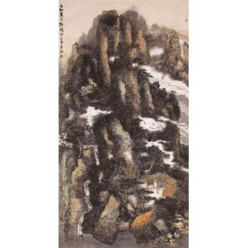 孙远利国画山水玉虹万丈挂晴空字画之家