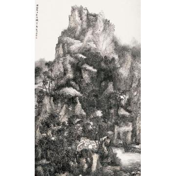 孙远利国画山水深秋陌上起凉飙字画之家