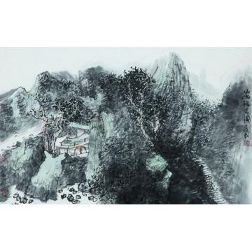 孙远利国画山水山幽福居图字画之家