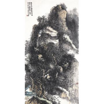 孙远利国画山水亭亭山上松 瑟瑟谷中风字画之家