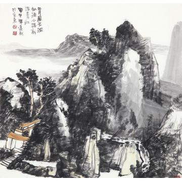 孙远利国画山水二月风光浓似酒字画之家