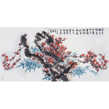 刘山虎国画花鸟梅竹图字画之家