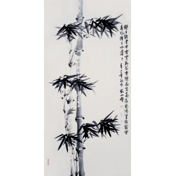刘山虎国画花鸟劲节虚怀品自高字画之家