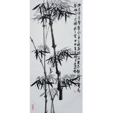 刘山虎国画花鸟水墨竹字画之家