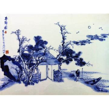 陈叶梦国画山水暮归图字画之家