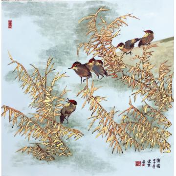 陈叶梦国画花鸟乐园字画之家