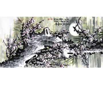 杨成喜国画花鸟清香远布字画之家