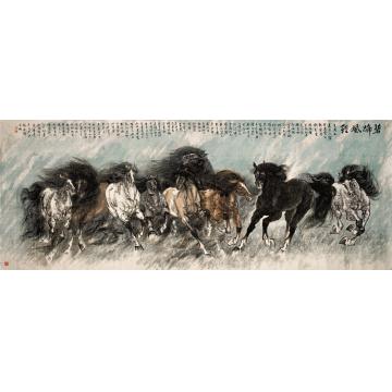 武海成国画动物碧蹄风轻字画之家
