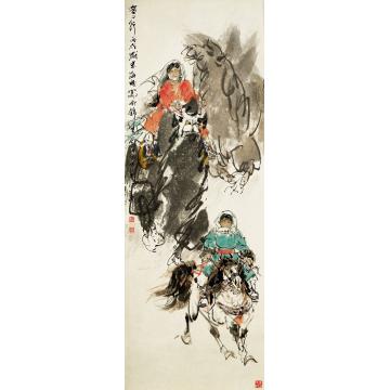 武海成国画人物塞上行字画之家