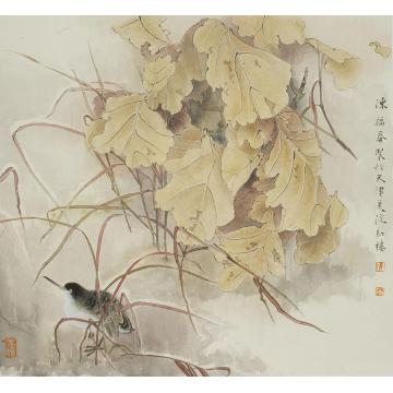 陈福春国画花鸟秋叶如花字画之家