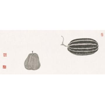 刘懿国画花鸟蔬果册之六字画之家