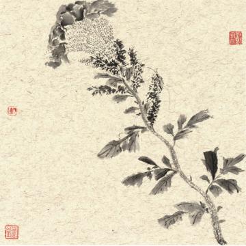 刘懿国画花鸟似曾相识·逸之四字画之家