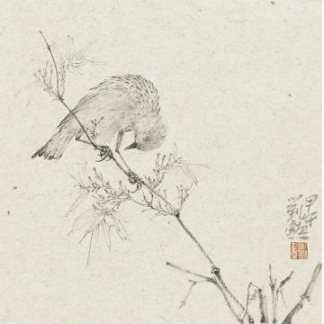 刘懿国画花鸟禽鸟写生册之四字画之家
