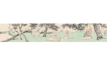 刘懿国画人物丛林高逸之十二字画之家