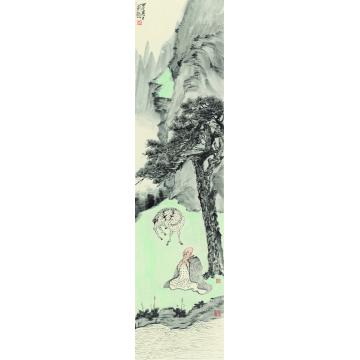 刘懿国画人物丛林高逸之九字画之家