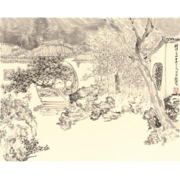 刘懿国画山水藕园东苑字画之家