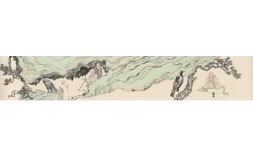 刘懿国画人物丛林高逸之三字画之家