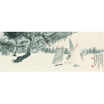 刘懿国画人物丛林高逸之九字画之家