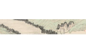 刘懿国画人物丛林高逸之八字画之家