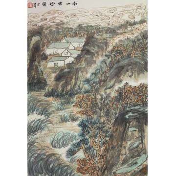 李宗伟国画山水南山雲起图字画之家